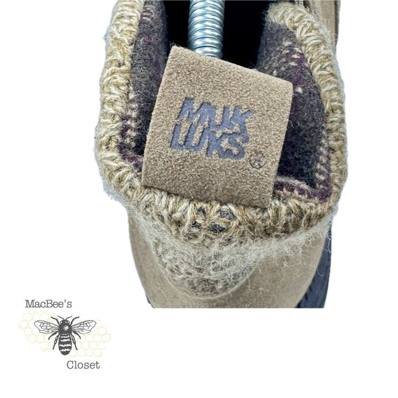 Muk Luks Womens Mila Boot Walnut Tan Suede Weather Resistant Ankle Boot 9W Fall - Picture 13 of 15